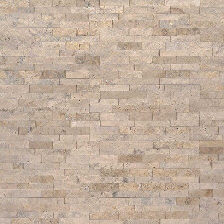 Msi Roman Beige Splitface Mini Ledger Panel SAMPLE Natural Travertine Wall Tile ZOR-PNL-0138-SAM